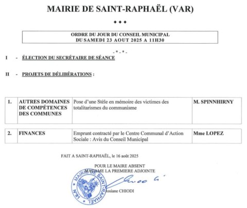 ODJ Conseil Municipal 250823
