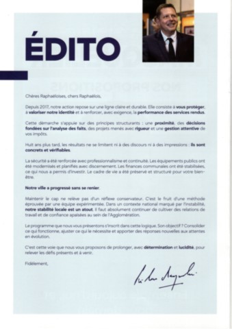 Edito de Frédéric MASQUELIER