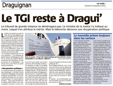 Le TGI reste à Draguignan