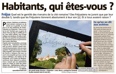 Habitants de FREJUS : Fréjusiens