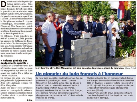 Travaux Dojo Saint-Raphaêl