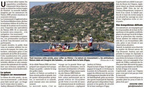 Canoë en baie d'Agay
