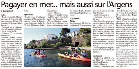 Canoë sur l'Argens