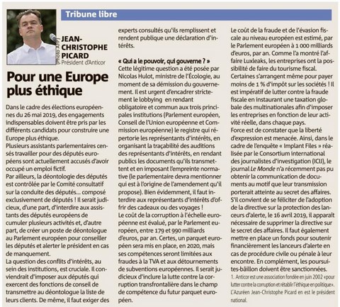 Tribune de Jean-Christophe PICARD