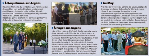 Commémorations Appel 18 juin 40