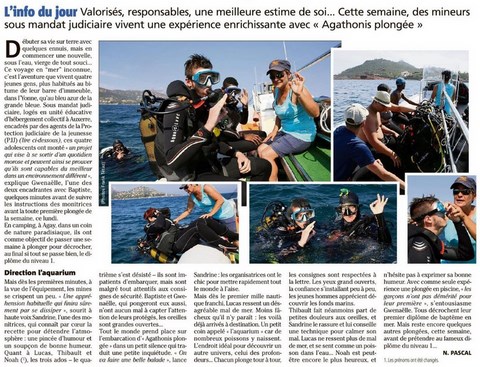 Au club de plongée