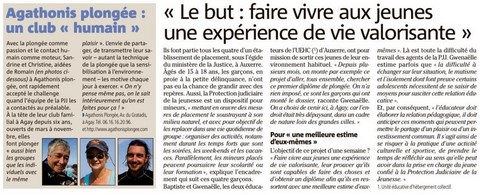 Au club de plongée