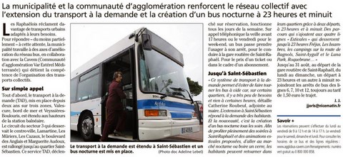 Nuit en bus à Saint-Raphaël