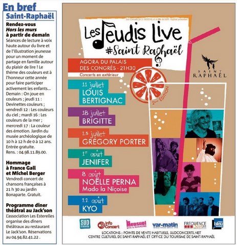 Les Jeudis Live à Saint-Raphaël