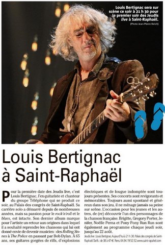 Louis Bertignac à Saint-Raphaël