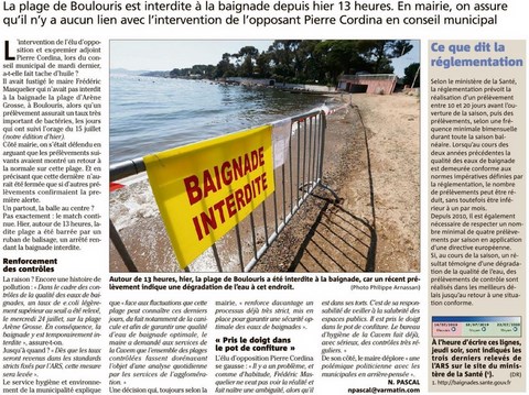 Plage de Boulouris fermée