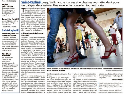 Festival de tango à Saint-Raphaël