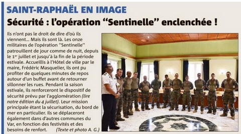 Opération Sentinelle Saint-Raphaël