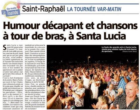 Tournée var-matin Saint-Raphaël