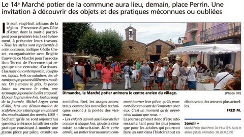 Marché potier à Roquebrune