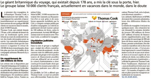 Faillite de Thomas COOK