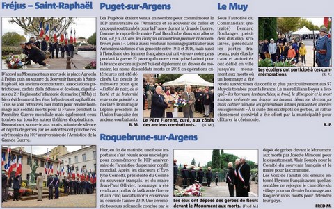 Commémorations du 11 novembre