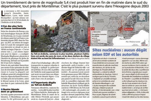 Séisme en Ardèche