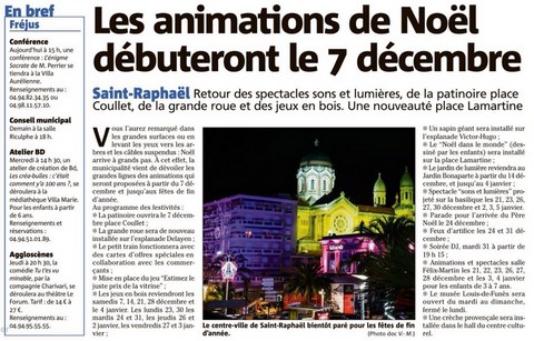 Animations de Noël Saint-Raphaël