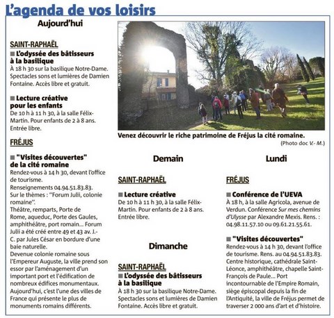 Agenda des loisirs