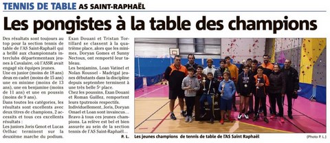 Tennis de table