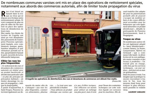 Coronavirus Désinfection des rues