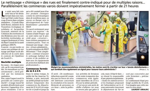 Désinfection des rues