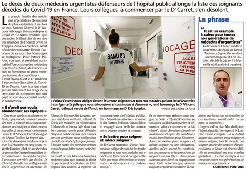 COVID-19 Hommage aux soignants