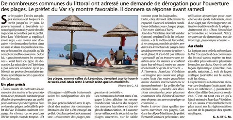 Ouverture des  plages ?
