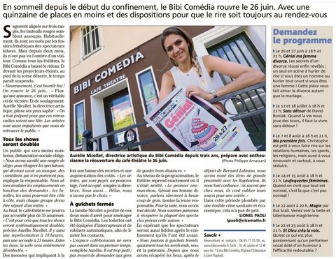 Bibi Comédia Réouverture 26 juin