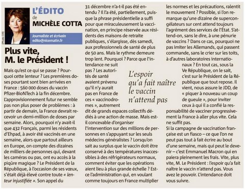 Plus vite, M. le Président !