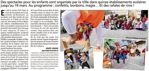 Carnaval aux écoles