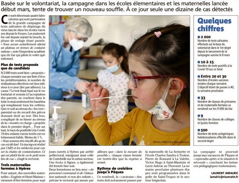 Dépistage dans les écoles