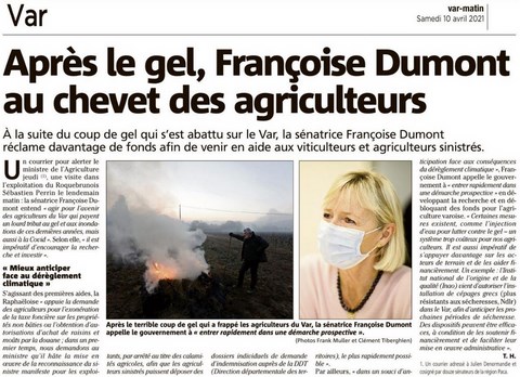 Gel dans le Var