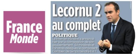 LECORNU II Nouveau gouvernement