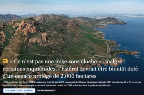 Un espace protégé dans l'Estérel